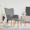 Relaxačné kreslo s podnožkou, svetlosivé, látka-ForU-327930