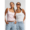 Ladies Wide Neck Rib Top 2-Pack - white+blushedrose 5XL