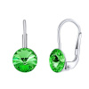 Stříbrné náušnice se Swarovski® Crystals rivoli zelené 8mm SILVEGOVSW039G