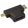 PremiumCord Adaptér HDMI na mini HDMI typ C a micro HDMI typ D kphdma-17