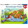 RAVENSBURGER Puzzle Hravó r dinosaury 2x24 dielikov