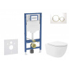 GEBERIT - Duofix Set předstěnové instalace, klozetu Oudee Vortex a sedátka softclose, tlačítko Sigma20, bílá/pozlacená SANI11CA3187B