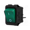 ROCKER DPST pol 2 OFF-ON 16A/250VAC zelená tlejivka 230V