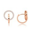 MINET JMG0027WRE02 - MINET Elegantní zlaté náušnice z růžového zlata s bílými zirkony Au 585/1000 2,35g