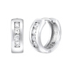 Stříbrné kruhové náušnice MADELYN se zirkony