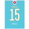 Superfutbal Maketa dresu Slovan Bratislava, belasá Rozmer: A4, Meno a číslo: Strelec 15