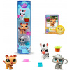 Hasbro Littlest Pet Shop 3 figurky v tubě Lev, Zebra, Opička