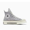 Converse Unisex Adults Chuck 70 De Luxe Squared Canvas High-Top Trainers 030-Grey Area 4.5 (37.5)