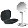 Simplehuman Sensor s LED osvetlením, 10x zväčšenie - Cestovné dobíjacie kozmetické zrkadlo - Nerez ocel