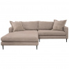 P & B ROHOVÁ SEDACIA SÚPRAVA, textil, svetlohnedá - Online Only obývacie izby - 002330003402