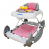 BABY MIX Detské chodítko s hojdačkou a silikónovými kolieskami Baby Mix pink