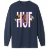 pánske tričko HUF QUAKE USA LS TEE Navy Blazer M
