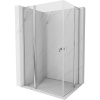 Mexen, Mexen Mist L Duo sklápací sprchový kút 100 x 95 cm, priehľadný, chróm - 8A4L-100-095-01-00