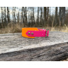 Podslinka Obojok Grande - Peach 38 mm a Passion Pink 25 mm,obvod krku: 31-38 cm
