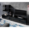 MEBLINE Obývacia stena CALABRIA 12 čierna / čierny lesk