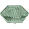 Lick´n´Snack HEXAGON s prísavkami - podložka na pomalé kŕmenie, 17 cm, TPR/plast, zelená
