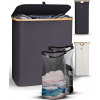 Kôš na prádlo - Hennez Laundry Basket 140L je veľký bambusový kryt (Kôš na prádlo - Hennez Laundry Basket 140L je veľký bambusový kryt)
