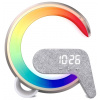 IMMAX LED relaxační lampička FLAMINGO/ Qi nabíjení/ budík/ RGB/ 300lm/ USB výstup/ BT 5.1/ zlatá 08986L