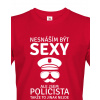 Pánské tričko Sexy policista, Barva Červená, Velikost S Bezvatriko.cz 0152