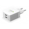 TECHLY 102932 Techly Two ports USB charger 230V -> 2x USB 5V 2.1A & 2.1A white