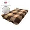 DRYBED Premium Vet Bed Káro hnedý + krémový 100 x 75 cm