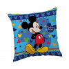 Jerry Fabrics Mikroplyšový vankúšik Mickey Blue Polyester, 40x40 cm