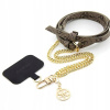 Púzdro Guess Crossbody Popruh PU 4G Chain with Charm Gold/ hnedé