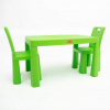 SADA DETSKÉHO NÁBYTKU STOLÍK 2 STOLIČKY ZELENÁ