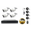 Monitorrs Security Bullet Monitor 5 MPix AHD kamerový set dome 4 kanálový
