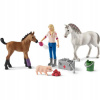 Schleich Farm World 42486 Vet visiting Mare and Foal