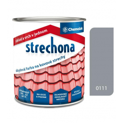 Chemolak Strechona - Farba na strechy 0111 šedá 4l
