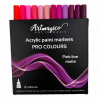 Akrylové popisovače Artmagico PRO LINE PINK 0,7 mm, súprava 12 ks, odtiene matných rôznych farieb