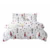 Posteľná Bielizeň vianočná saténová bavlna Xmass Nutcracker 140x200 biela