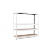 Policový regál Trestles RH 1500x1200x400, nosnosť 1400 kg, 4 police Farba: pozink, Typ police: drevená MDF 5,4 mm