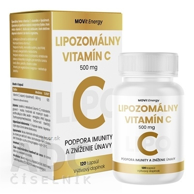 Movit energy s.r.o. MOVit Lipozomálny vitamín C 500 mg cps 1x120 ks