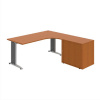 OFFICE PRO s.r.o. HOBIS kancelársky stôl pracovný, zostava ľavá - FE 1800 60 HR L, čerešňa