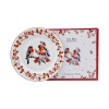 Vianočný porcelánový jedálenský tanier DUO CHRISTMAS BIRDS 27 cm