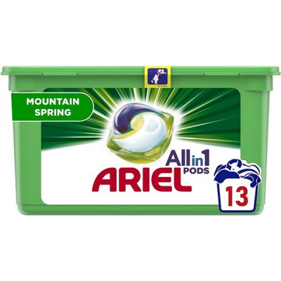 Ariel All-in-1 Mountain Spring Gelové tablety 13 ks