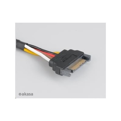 AKASA kabel SATA prodlužka napájení, 30cm AK-CBPW04-30