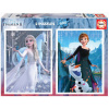 Puzzle Frozen Educa 2x500 dielov a lepidlo Fix od 11 rokov