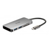 D-Link DUB-M610 dokovacia stanica a replikátor portov Kábel USB 3.2 Gen 1 (3.1 Gen 1) Type-C Hliník, Čierna (DUB-M610)