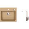 Alveus ATROX 30 SET kuchynský granit. drez so sifón. 59x50 a batéria AFRA Beige SETA22117