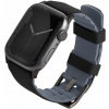 UNIQ Linus Airsoft Silikónový remienok na Apple Watch 42/44/45/Ultra 49 mm čierny UNIQ-45MM-LINUSBLK