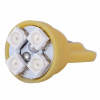 LED 4x 3528 SMD pätice T10, W5W - Žltá