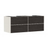 Hansgrohe Xevolos E - Umývadlová skrinka 137x56x55 cm, 4 zásuvky, matná béžová/tmavý dub 54197730