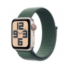 Apple Watch SE GPS + Cellular 40mm Starlight Aluminium Case with Lake Green Sport Loop MXGH3QC-A