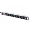 DIGITUS Digitus DN-95407 prídavné napájanie 2 m 7 AC zásuvky/AC zásuviek Strieborná (DN-95407)