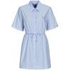 Tommy Jeans Krátke šaty TJW MINI STRIPE SHIRT DRESS Modrá