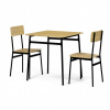 Autronic Set jídelní (1+2), MDF, dekor divoký dub, černý kov AUT-O2121 OAK