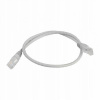 Patchcord Lexton U/UTP 5e RJ45 / RJ45 0,5 m sivý